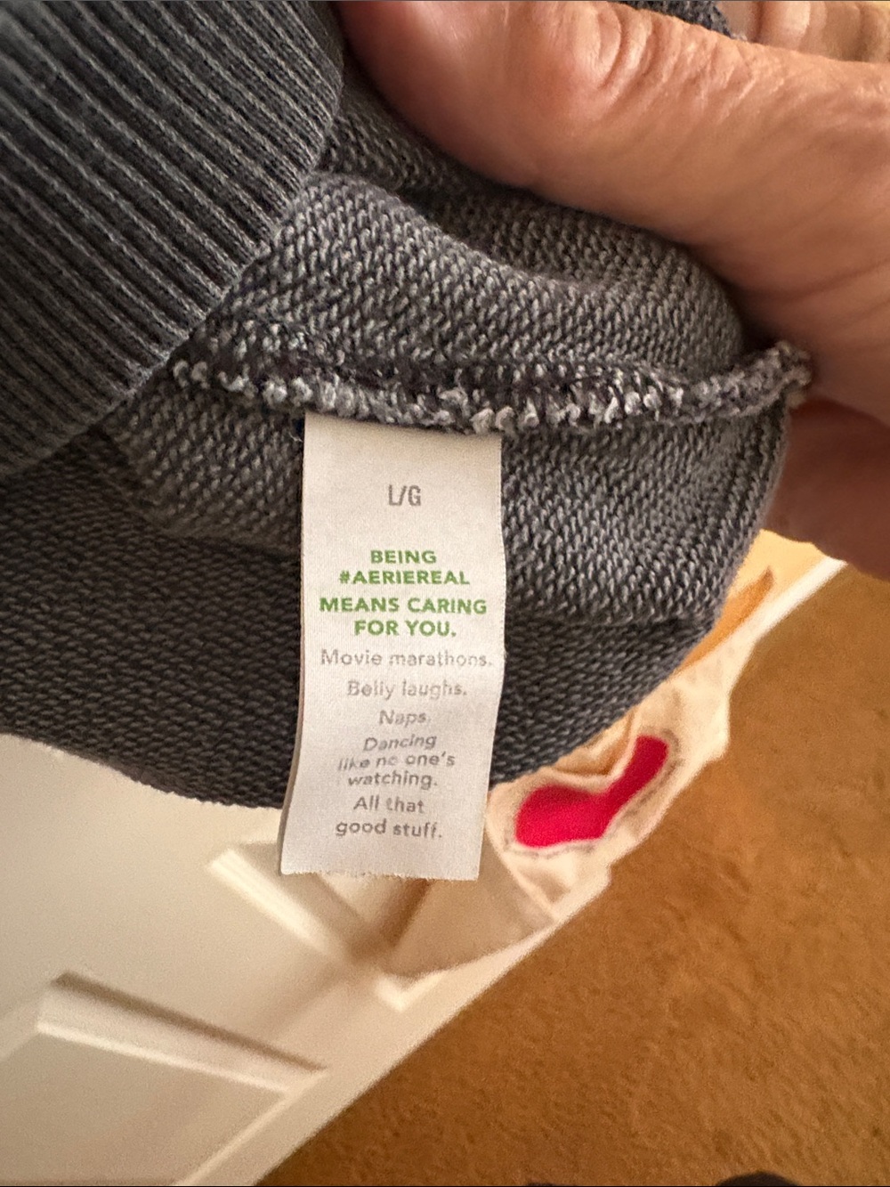 Aerie lightweight sweatshirt washed charcoal gray Large - Picture 4 of 6